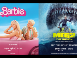Prime Video Announces the Premiere of Worldwide Blockbusters Barbie and Meg 2: The Trench; Rent Within Weeks of Global Release