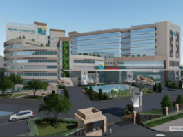 Architect’s rendition of completed hospital