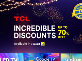 TCL announces attractive offers on its next-gen TV range on Flipkart during The Big Billion Days 