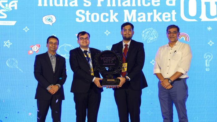 Felicitating winners of WongaWits India's Finance & Stock Market Quiz