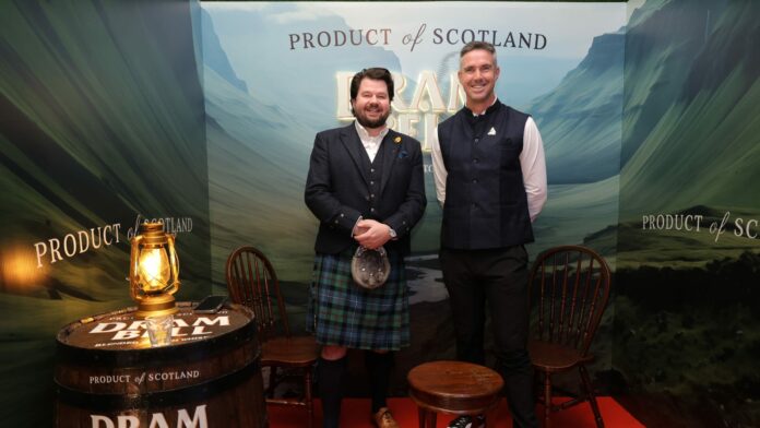 Kevin Pietersen launches Dram Bell Blended Scotch Whisky bottled in Scotland