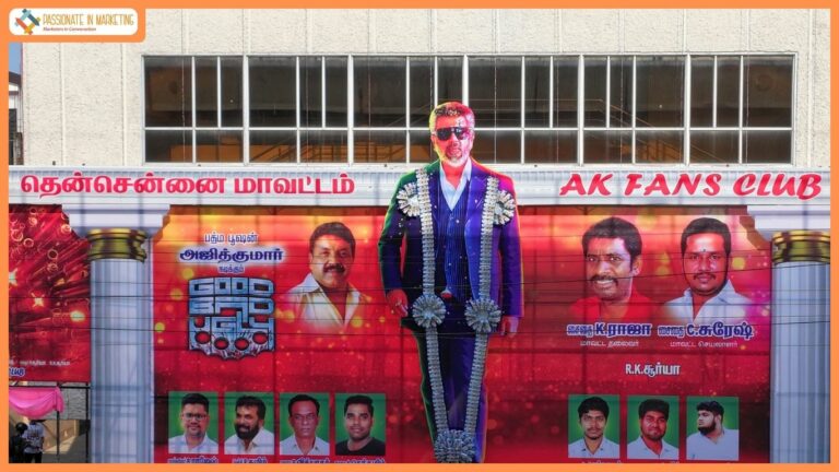 Britannia Milk Bikis Featured in 15-ft Fan Garland at Ajith Kumar Film Celebration in Chennai