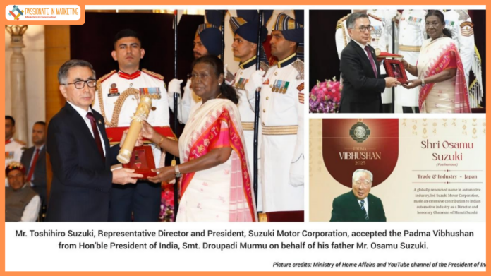 Hon’ble President of India confers Padma Vibhushan on Mr. Osamu Suzuki