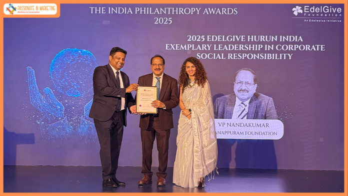 Manappuram Finance MD & CEO Mr V.P. Nandakumar Honoured with 