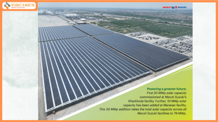 Maruti Suzuki Expands Solar Capacity By 30mwp With New Projects At Kharkhoda And Manesar