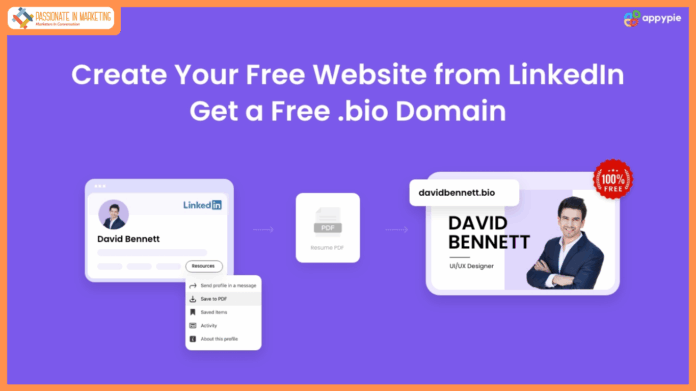 Appy Pie Partners with name.com to Launch Free LinkedIn-to-Website Converter and .bio Domain for New Users