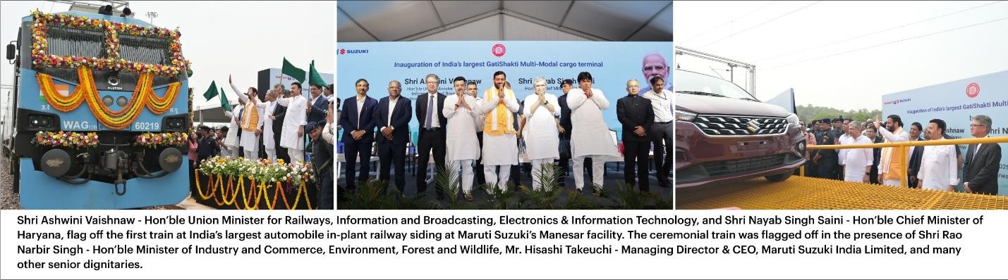 India’s Largest Automobile In-Plant Railway Siding At Maruti Suzuki’s Manesar Facility Starts Operation
