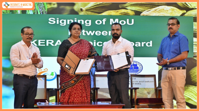 From Left Darmendra Das, Director, Spices Board, Dr. A. B. Rema Shree, Director, Spices Board; Mr P Vishnuraj IAS, Additional Project Director of KERA Project and Director, Department of Industries and Commerce, GoK, Shyam Krishnan K, Industries Specialist , KERA