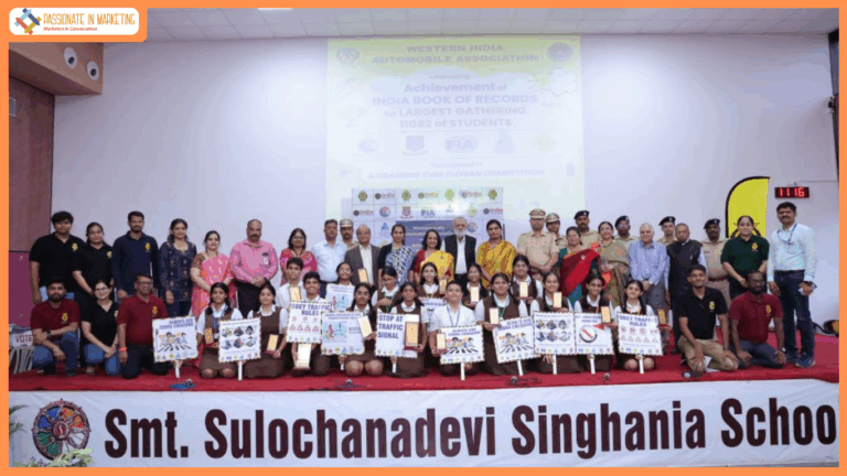 WIAA Sets India Book of Records with Largest Student Gathering for Drawing-cum-Slogan Competition under the Supervision of Regional Transport Department