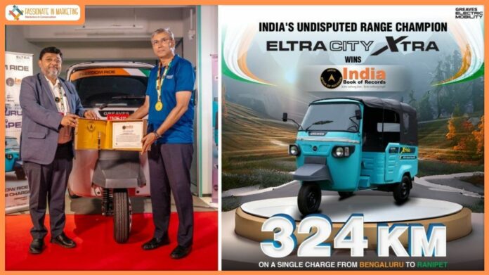 Greaves Electric Mobility’s newly launched Eltra City XTRA Does the Unbelievable: 324 KM on a Single Charge, Sets New National Record