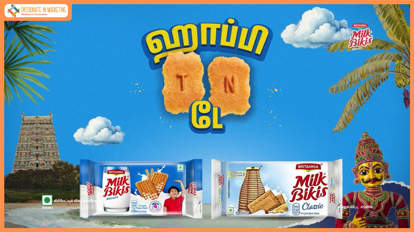 Britannia Milk Bikis break their biscuits to celebrate Tamil Nadu Day.