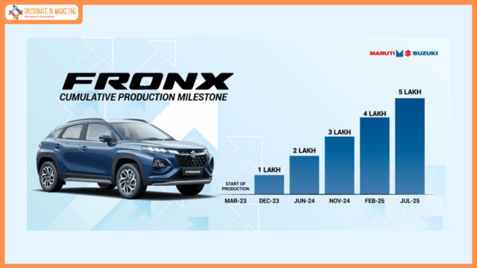 Maruti Suzuki FRONX achieves cumulative production milestone of 5 lakh units
