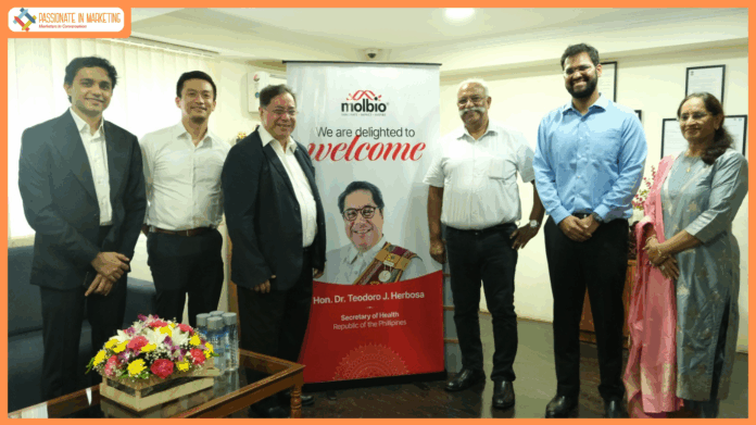 Health Secretary of Philippines Hon. Dr. Theodore J Herbosa with Founders of Molbio - Mr. Sriram Natarajan, Mr. Shiva Natarajan and Mrs. Sangeeta Natarajan
