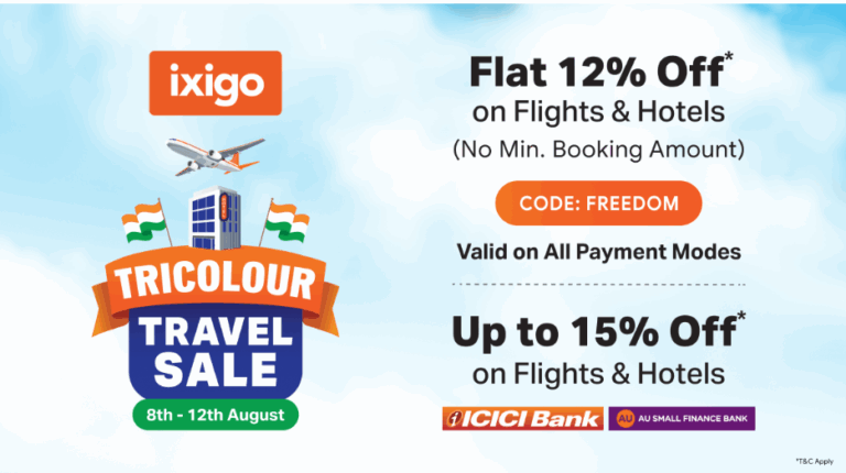 ixigo Sees Surge in Flight Bookings for Independence Day Weekend; Launches Tricolour Travel Sale with Discounts on Flights & Hotels