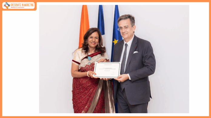 Mrs Sangita Jindal conferred French honour, Chevalier de l’Ordre des Arts et des Lettres