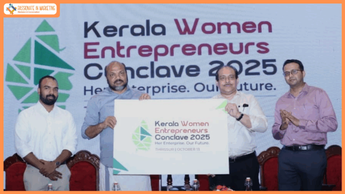 Industries Minister unveils logo of Kerala Women Entrepreneurs Conclave 2025