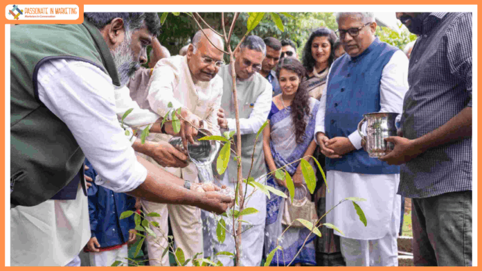One millionth tree planted at Heartfulness Headquarters to commemorate Daaji’s 70th birthday by Union Minister Shri Bhupender Yadav