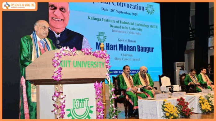 Shri H.M. Bangur, Chairman, Shree Cement, Conferred Honorary Doctorate by KIIT University