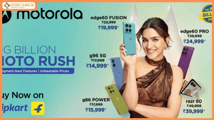 Motorola kicks off its festive Sale on Flipkart Big Billion Days starting today 00:00hrs with Unbeatable Offers on motorola edge 60 PRO, motorola edge 60 FUSION, moto g96 5G, moto g86 POWER and motorola razr 60