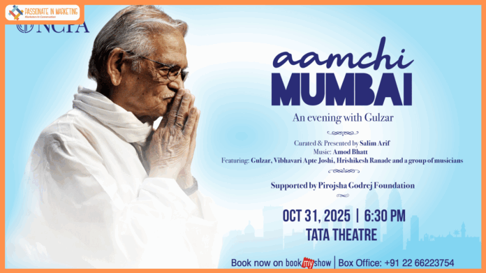 NCPA to present 'Aamchi Mumbai' - A version of the city through Gulzar's verses