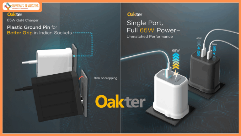 Oakter Launches 65W True GaN Charger Compatible with Laptops, Phones and more at just ₹1,399