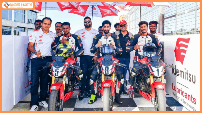 Raivat Dhar Leads in Race 1 of Round 4 of the 2025 DEMITSU Honda India Talent Cup CB300F