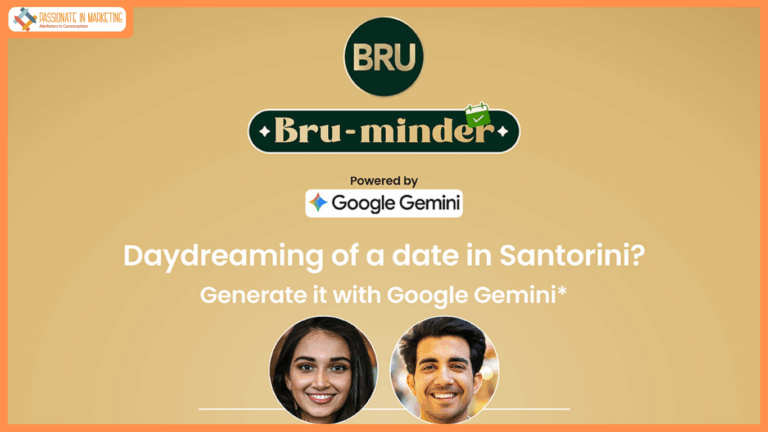AI brews coffee love, Google Gemini X Bru Gold