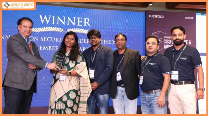 Embee Software Wins Dual Honours: ‘Innovation Security Leader of the Year’ at CISO Conclave & ‘Best Solution Partner’ at VARINDIA Star Nite Awards 2025