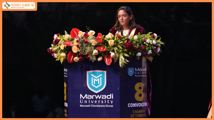 Harmanpreet Kaur Urges Graduates of Marwadi University to Lead with Confidence, Persistence & Humility