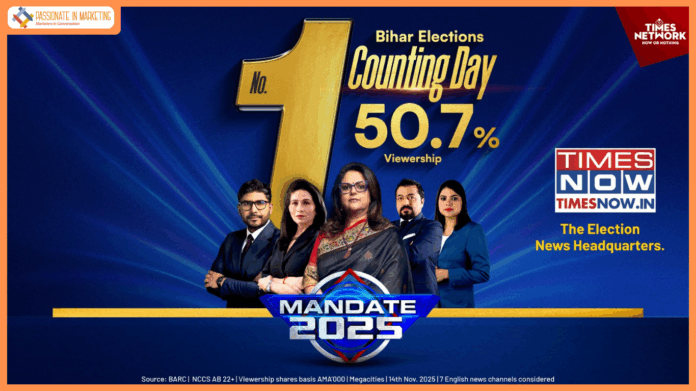 Times Now Sets New Benchmarks in 2025 Bihar Elections with Consistent Viewership Leadership