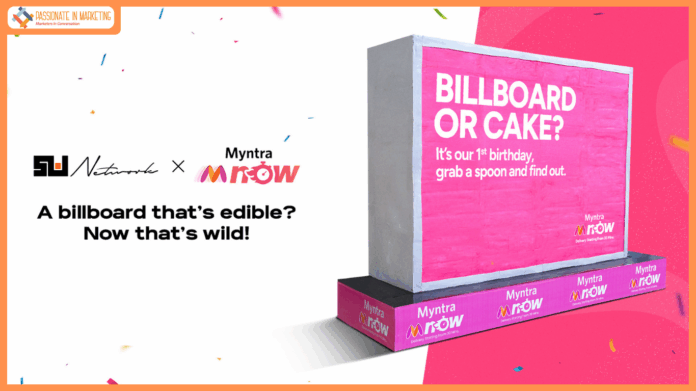 Myntra M-Now Celebrates its 1st Birthday with a Viral 'Edible Billboard' Activation