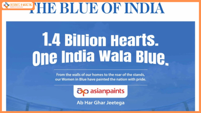 Asian Paints celebrates ‘India Wala Blue’, a tribute to the spirit of the game and the Women in Blue