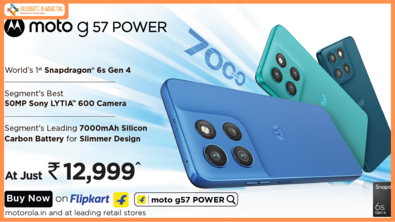 The Best Budget Phone^: moto g57 POWER Goes on Sale with the World’s 1st Snapdragon® 6s Gen 4, a Segment Only 50MP Sony LYTIA™ 600 Camera, and a Massive 7000mAh Silicon-Carbon Battery — at just ₹12,999*