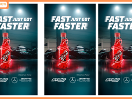 Blink and you’ll miss it: Sting Energy drops a 2-second ad with Mercedes-AMG PETRONAS F1 Team. Blink and you’ll miss it: Sting Energy drops a 2-second ad with Mercedes-AMG PETRONAS F1 Team.