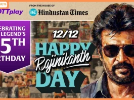 OTTplay declares 12/12 as Rajinikanth Day; pays full-page tribute in Hindustan Times on 75th birthday of the Indian film phenomenon OTTplay declares 12/12 as Rajinikanth Day; pays full-page tribute in Hindustan Times on 75th birthday of the Indian film phenomenon