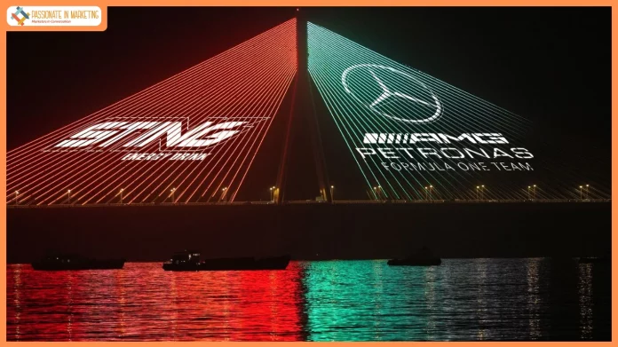 Sting Energy and Mercedes-AMG PETRONAS F1 Team Transform Mumbai’s Sea Link into a Striking Visual Spectacle