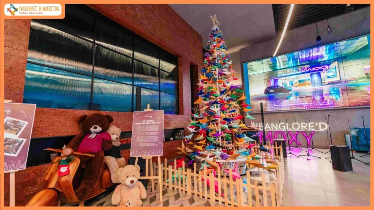 Moxy Bengaluru Airport Unveils a Playful Origami Christmas Tree Crafted in Collaboration with Sparsha Trust’s Makkala Dhama