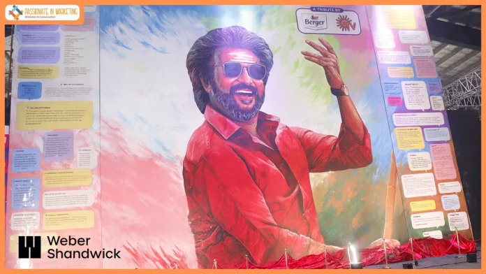 Berger Paints and Sun TV Unveil Grand Mural Tribute to Superstar’s 50 Years in Cinema