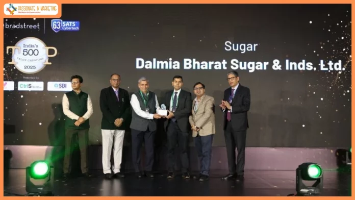 Dalmia Bharat Sugar recognised as India’s Top Value Creator at Dun & Bradstreet 2025 Summit