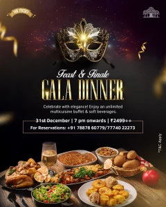 Feast & Finale: Ring in the New Year with a Glamorous Gala Dinner at Sayaji Hotel Pune
