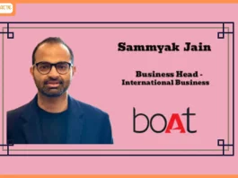 boAt elevates Sammyak Jain to Business Head - International Business