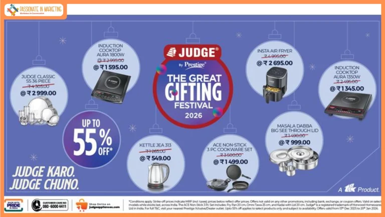 Judge by Prestige Launches “Great Gifting Festival” with Attractive Offers on Kitchen Essentials
