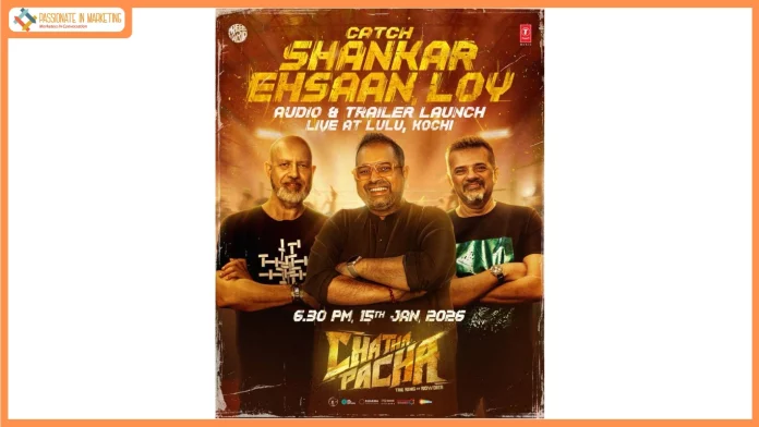 Lulu Mall, Kochi Braces for a Musical Blast as Shankar–Ehsaan–Loy Arrive for the Audio and Trailer Launch of Reel World Entertainment's Chatha Pacha