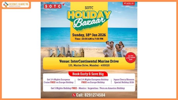 SOTC Travel announces ‘Holiday Bazaar’ across Five Cities on January 18, 2026