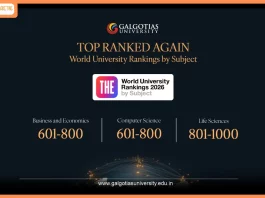 Galgotias University secures global rankings in Business, Computer Science, and Life Sciences in THE World University Rankings by Subject 2026 Galgotias University secures global rankings in Business, Computer Science, and Life Sciences in THE World University Rankings by Subject 2026
