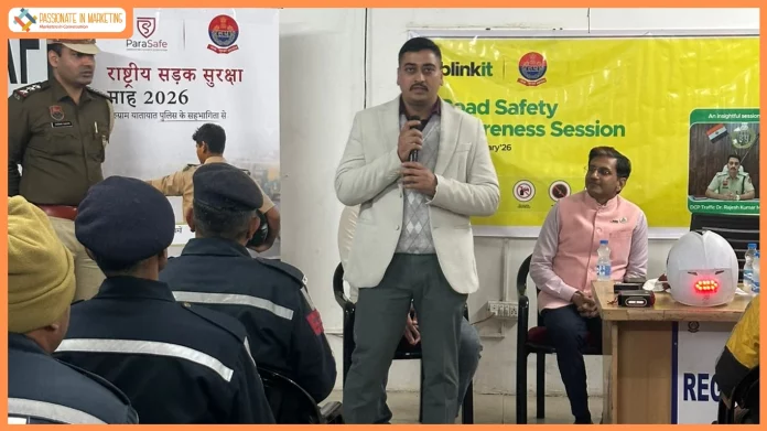 parasafe-partners-with-gurgaon-traffic-police-to-equip-personnel-with-smart-helmet-safety-lights-during-national-road-safety-month-2026