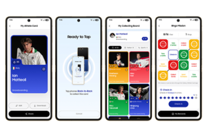 ▲ Galaxy Athlete Card helps athletes connect with one another and be part of a shared Olympic and Paralympic community.
