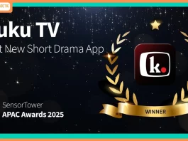 Kuku TV Named “Best New ShortDrama App” at Sensor Tower APAC Awards 2025