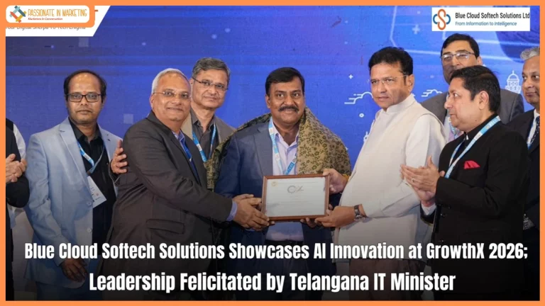 Blue Cloud Softech Solutions Showcases AI Innovation at GrowthX 2026; Leadership Felicitated by Telangana IT Minister