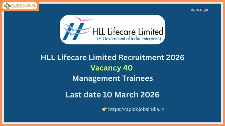 HLL invites Applications for Management Trainee Positions